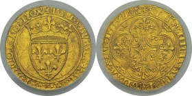 France
 Charles VII (1422-1461)
 Ecu d’or à la couronne - 1er type - 1ère émission (21 janvier 1423) - Point 20ème Saint-André de Villeneuve-lès-Avi...