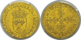 France
 Charles IX (1560-1574)
 Ecu d’or au soleil - MDLXII (1562) - Point 15ème et B Rouen.
 Magnifique exemplaire.
 Superbe - PCGS AU 58
 800 /...