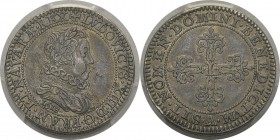 France
 Louis XIII (1610-1643)
 Quadruple en argent du 1/4 de franc de Briot - 1618 A Paris.
 Tranche : +..IVSTISSIMI..REGIS..PERENNITATI
 Magnifi...