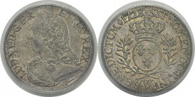 France
 Louis XV (1715-1774)
 1/5ème d’écu aux branches d’olivier - 1728/7 W Lille. 
 Très rare qualité pour ce type.
 Superbe à FDC - PCGS MS 60...