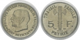 France
 Etat Français (1940-1944)
 5 francs Pétain - 1941 
 Pratiquement FDC - PCGS MS 63
 100 / 200