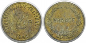 France
 France Libre (1940-1944)
 2 francs - 1944 Philadelphie. 
 Pratiquement FDC - PCGS MS 64
 100 / 150