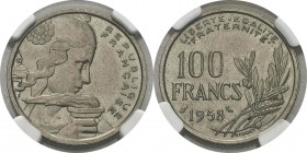 France
 IVème République (1947-1959)
 100 francs Cochet - 1958 - Chouette. 
 Superbe à FDC - NGC MS 62
 100 / 150