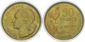 France
 IVème République (1947-1959) 
 Essai du 50 francs Guiraud - 1950 
 Rare - 1700 exemplaires.
 Pratiquement FDC - NGC MS 64
 80 / 120
