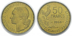 France
 IVème République (1947-1959)
 50 francs Guiraud - 1958
 Rare surtout dans cette qualité. 
 FDC - PCGS MS 65
 200 / 300