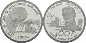 France
 Vème République (1959 à nos jours) 
 Piéfort du 100 francs Otarie - 1992 
 Rarissime - 10 exemplaires.
 Hors cote dans le Gadoury (C33).
...