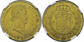 Guatemala
 Ferdinand VII (1808-1821) 
 8 escudos or - 1811 NG M.
 Rarissime surtout dans cette qualité. Exemplaire de la collection Richard Stuart....