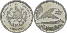 Guatemala
 République (1821 à nos jours)
 Epreuve en argent sur flan bruni du 1 quetzal - 1995
 Tranche lisse - Frappe médaille. 150 exemplaires.
...