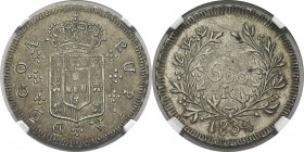 Indes Portugaises
 Marie II (1834-1853)
 Epreuve du 600 reis argent - 1834 Goa. Rarissime et d’une qualité exceptionnelle.
 FDC - NGC MS 65
 6.000...
