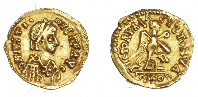 REINO VISIGODO. Acuñaciones pseudo-imperiales. Época de Amalarico. A nombre de J...