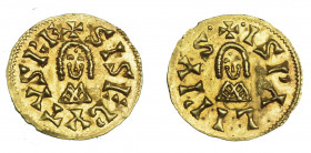 REINO VISIGODO. SISEBUTO. Tremissis. Ispali. AU 1,49 g. 19,4 mm. CNV-219.8. EBC.