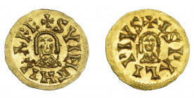 REINO VISIGODO. SUINTHILA. Tremissis. Ispali. AU 1,46 g. 20,1 mm. CNV-289. EBC.