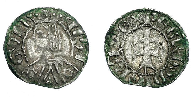 CORONA DE ARAGÓN. PEDRO EL CEREMONIOSO (1336-1387). Dinero. Aragón. VE 0,92 g. 1...