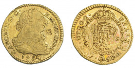 COLECCIÓN DE RESELLOS. CARLOS III. Escudo. 1784. Popayán. SF. VI-1207. Resello flor de 4 pétalos. MBC.