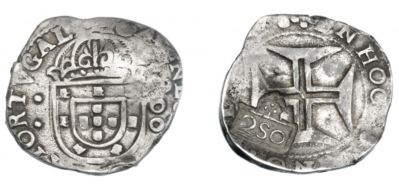 COLECCIÓN DE RESELLOS. BRASIL. 250 reis. Resello 250 sobre 200 reis de Portugal....