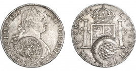 COLECCIÓN DE RESELLOS. BRASIL. 960 reis resello bifacial sobre 8 reales 1793 Santiago DA. KM-243. Gomes-115.04. Rara. MBC.