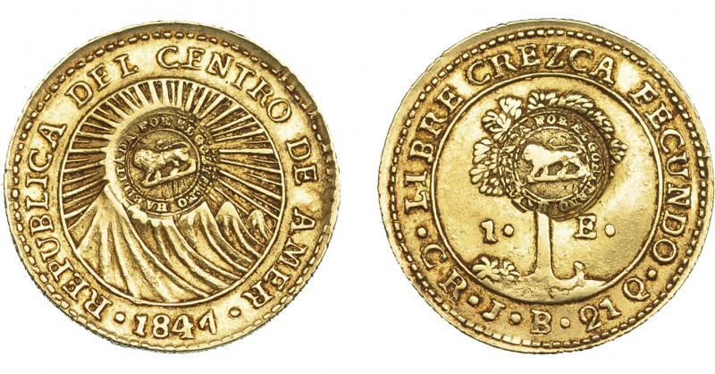 COLECCIÓN DE RESELLOS. COSTA RICA. Escudo. 1847 CR JB con resello bifacial de la...