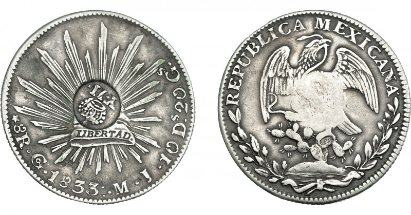 COLECCIÓN DE RESELLOS. FILIPINAS. 8 reales. Resello Y. II coronado sobre 8 reale...