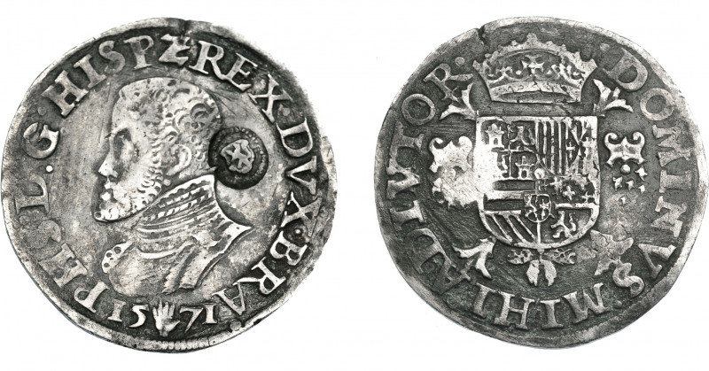 COLECCIÓN DE RESELLOS. PAÍSES BAJOS. Resello de Zelanda sobre 1/2 Filipsdaalder ...