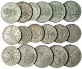 MONEDAS EXTRANJERAS. MÉXICO. 8 reales. 1891 México AM; 1 peso 1920; 1 peso (4: 1957-1967); 100 pesos (4: 1977-1979), 1 onza Troy (4: 1949-1980), 1 onz...