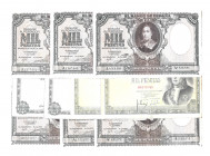 BILLETES ESPAÑOLES. Lote de 10 billetes de 1000 pts.: 1-1940 (6), 2-1946 (2), 11-1949 (2). Calidad media BC+.