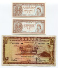 Hong Kong 2 x 1 Cent & 5 Dollars 1959 - 1981
P# 181a; 325a