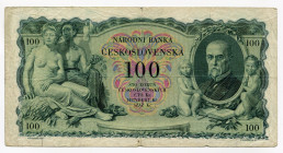 Czechoslovakia 100 Korun 1931 
P# 23a; # Za 489287