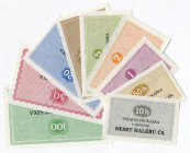 Czechoslovakia Set of 9 Banknotes "Prison Money" 1981 
10 - 50 Haleru 1 - 2 - 5 - 10 - 20 - 50 -100 Korun; UNC