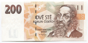 Czech Republic 200 Korun 1998 
P# 19b; № D50 577057; UNC; "John Amos Comenius"
