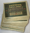 Germany - Weimar Republic 100 x 10 Mark 1920 
P# 67a; Treasury notes