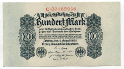 Germany - Weimar Republic 100 Mark 1922 
P# 75; XF
