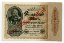 Germany - Weimar Republic 1 Milliarden Mark on 1000 Mark 1922 (ND)
P# 113d; AUNC