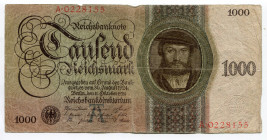 Germany - Weimar Republic 1000 Reichsmark 1924 
P# 179;