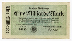 Germany - Weimar Republic Berlin 1 Milliarden Mark 1923 
P# S1020; XF