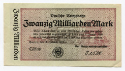 Germany - Weimar Republic Berlin 20 Milliarden Mark 1923 
P# S1022; XF