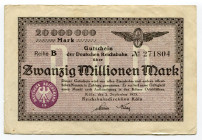 Germany - Weimar Republic Koln 20 Millionen Mark 1923 
P# S1287; VF