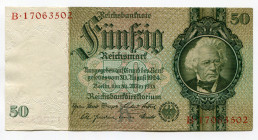 Germany - Third Reich 50 Reichsmark 1933 
P# 182a; XF+