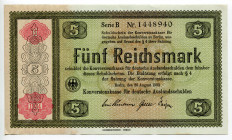 Germany - Third Reich 5 Reichsmark 1934 
P# 207; XF