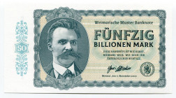 Germany - FRG 50 Billionen Mark 2019 Specimen
Serie N; Fantasy Banknote; Limited Edition; Made by Matej Gábriš; BUNC