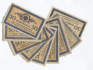 Russia Treasury Small Change Note 10 x 50 Kopeks 1915 (ND)
P# 31a; VF-XF
