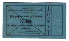 Russia - Poland Wloclawka 10 Kopeks 1914 
Kardakov# 19.103.2; VF