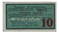 Russia - Poland Wysoka 10 Pfennig 1917 
Kardakov# 19.105.4; UNC