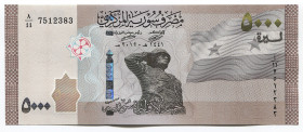 Syria 5000 Pounds 2019 
P# New; № A/11 7512383; UNC