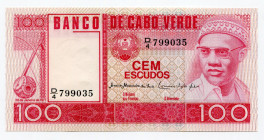 Cabo Verde 100 Escudos 1977 
P# 54a; UNC