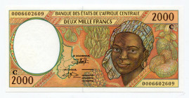 Congo 2000 Francs 2000 
P# 103Cg; UNC