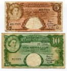 East Africa 5 - 10 Shillings 1958 - 1960 (ND)
P# 37; 38