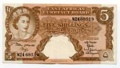 East Africa 5 Shillings 1961 (ND)
P# 41b; XF-