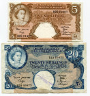 East Africa 5 - 20 Shillings 1961 - 1963 (ND)
P# 42b; 43b