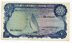 East Africa 20 Shillings 1964 (ND)
P# 47
