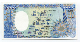 Equatorial Guinea 1000 Francos 1985 
P# 21; UNC